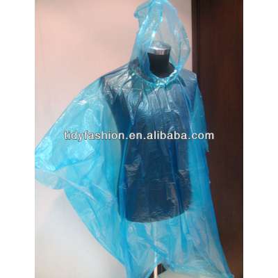 Emergency Disposable Lightweight Thin Easy To Carry Plastic Rain Poncho