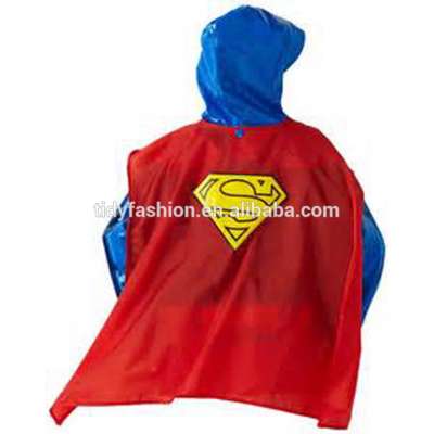 Custom Printed Superman Waterproof Fashion Plastic Rain Poncho