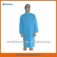 Blue long raincoat for men