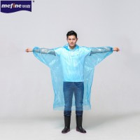 China Supplier Disposable PE Plastic Rain Poncho Raincoat Waterproof