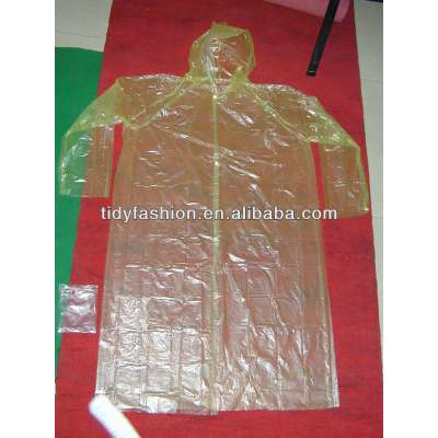 Emergency Cheap Disposable PE One Time Use Raincoat